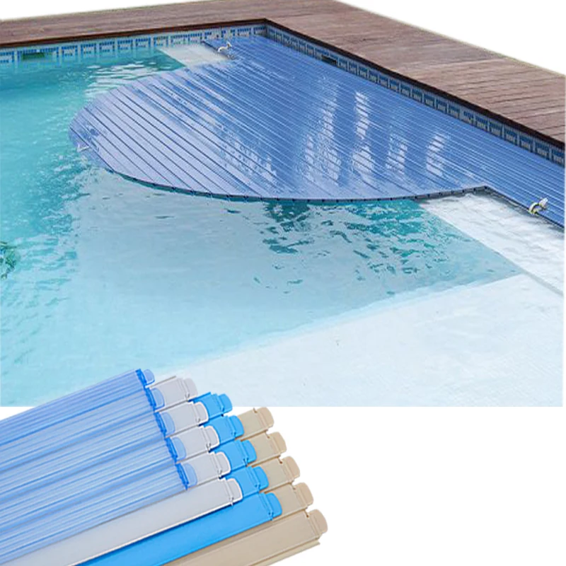 Automatic decking rolling pool cover dome