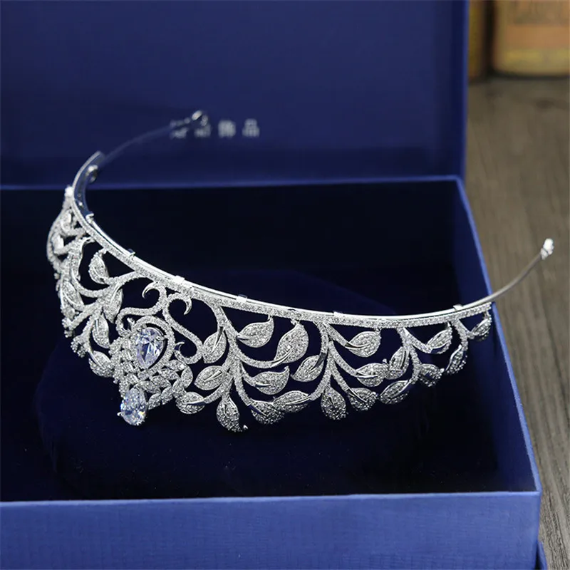 GS012 Zircon diamond vintage birthday head jewelry bridal queen tiara bride wedding pageant crowns