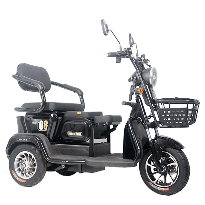3 seats Adjustable Electric Vehicle 600W urban Electric Tricycles Solar Energy Electric Tricycle Cargo Tricycle Electric
