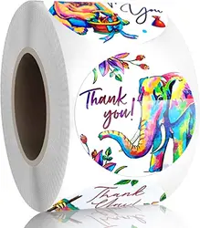 Wholesale Self Adhesive Round Waterproof Vinyl Label Custom size Kraft Paper Thank You Stickers With Logo