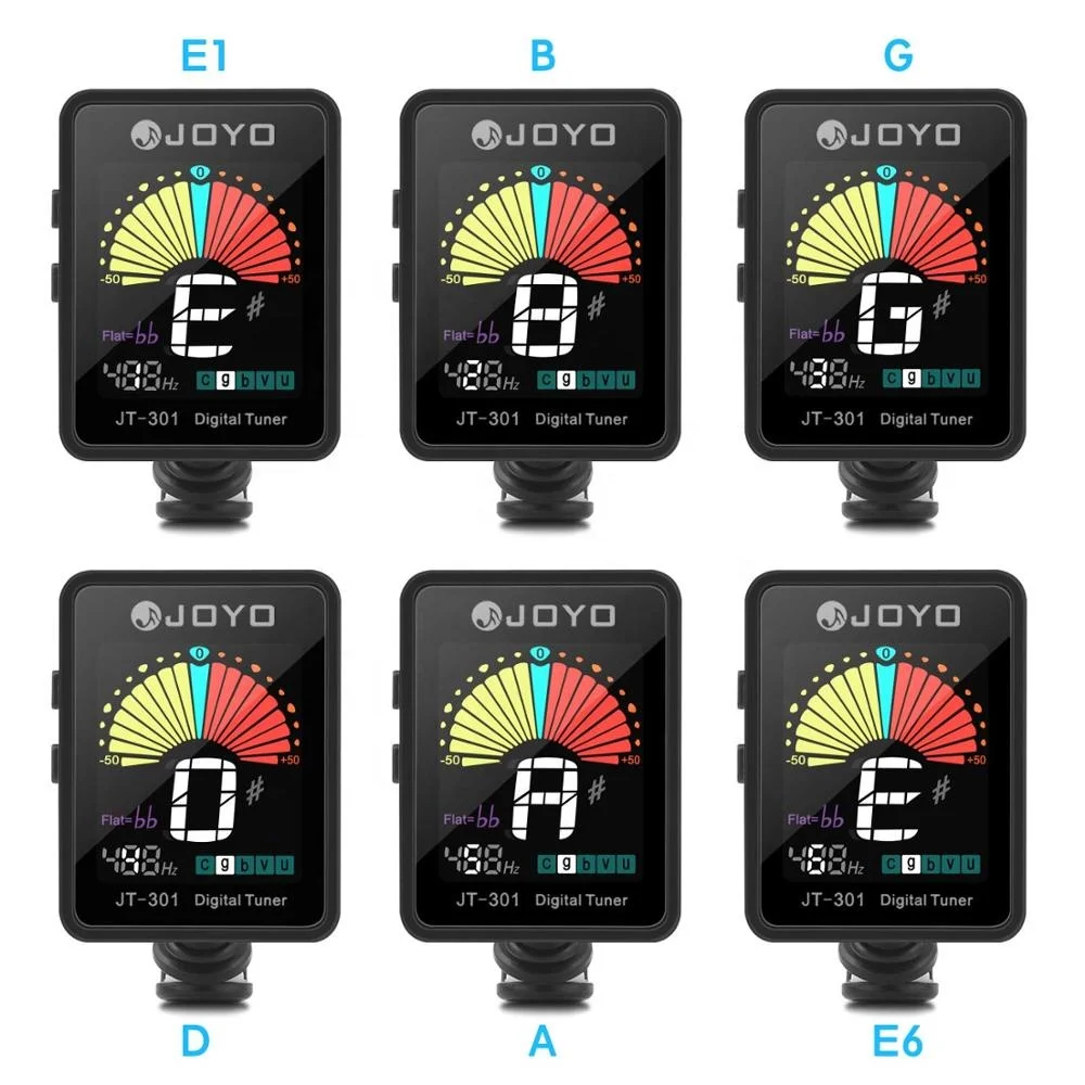  Guitar Tuner Clip-On Digital Electronic Acoustic with Full Color Display for Bass Violin