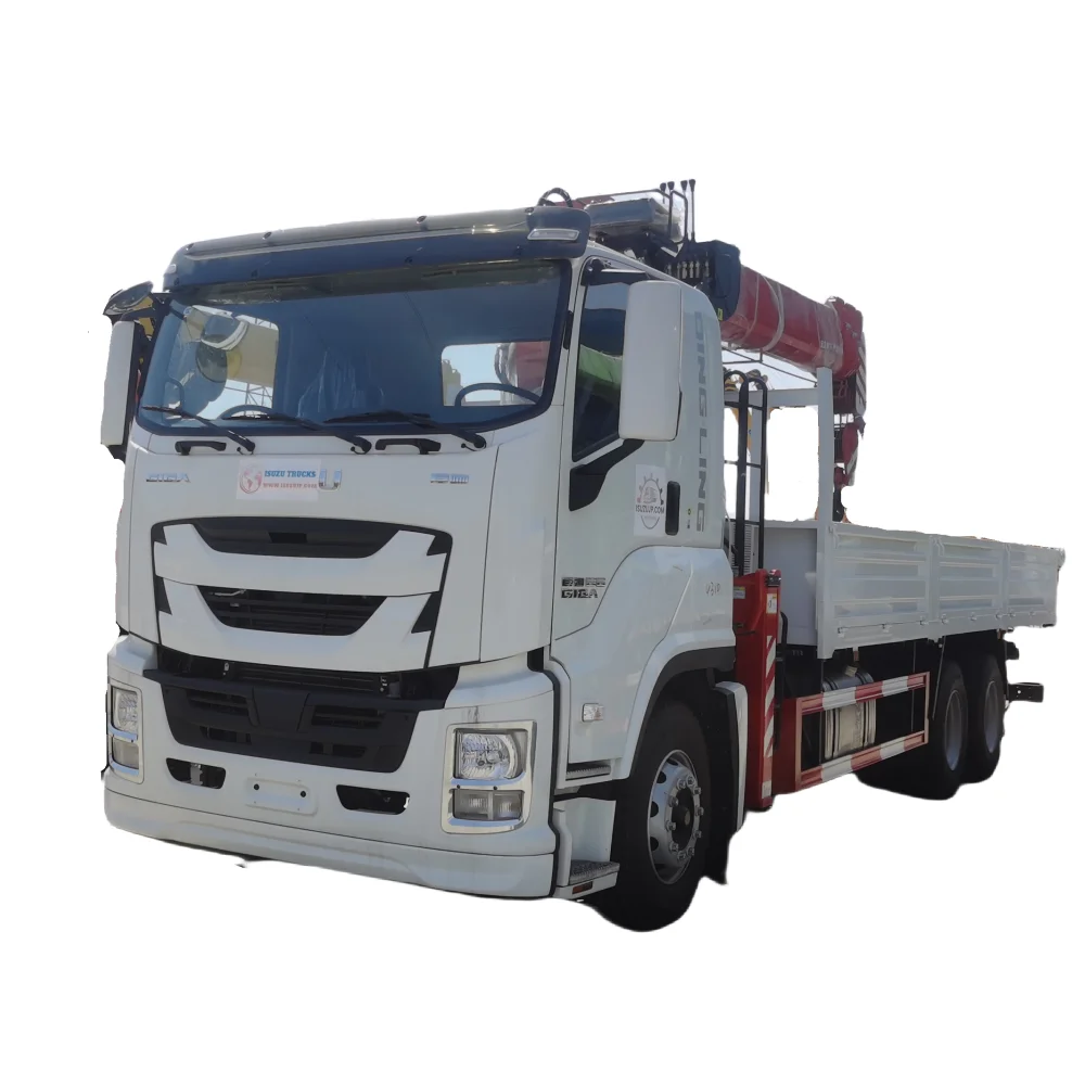 Qingling ISUZU Heavy Truck 14 Tons Zhonglian Sany Crane Option Automatic Transmission