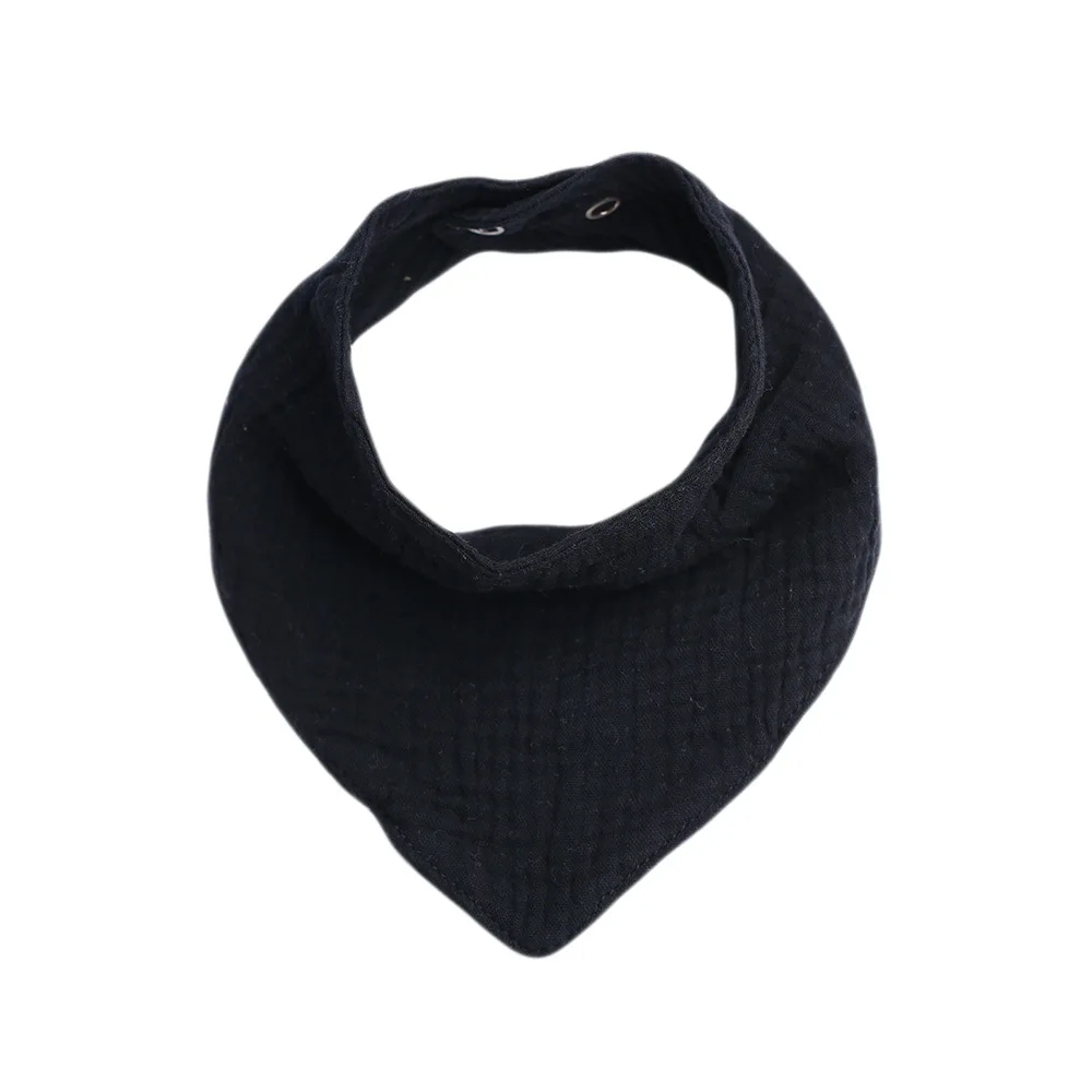 2021 Gots Organic Bamboo Cotton Solid Color  baby bandana drool bibs for Boys and Girls