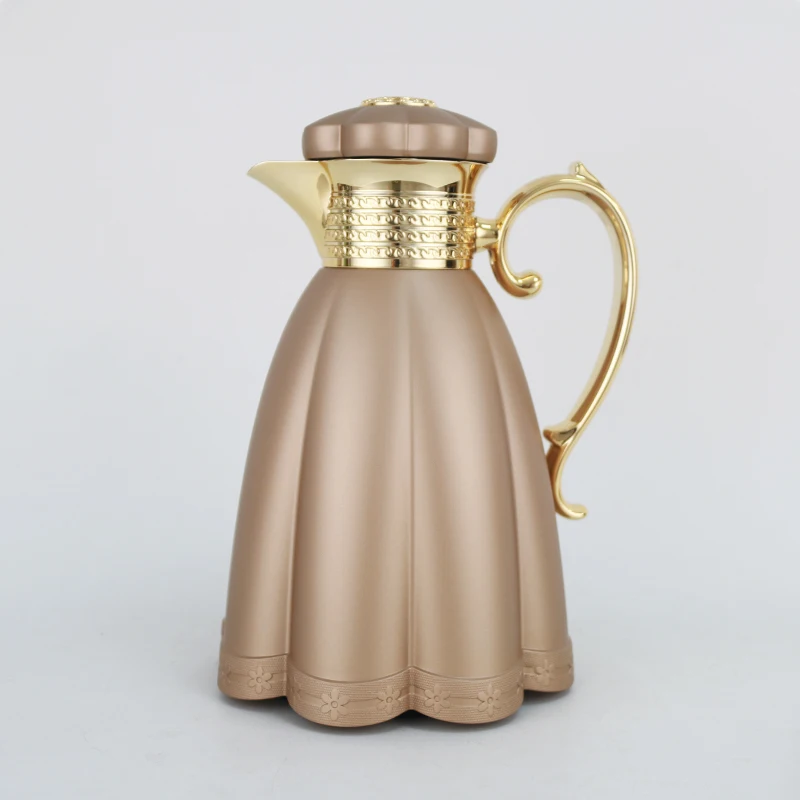 New Arrival Skirt Style 1000ml Black Dubai luxury Hot and Cold Turkish Coffee Dallah Arabic Tea Sets