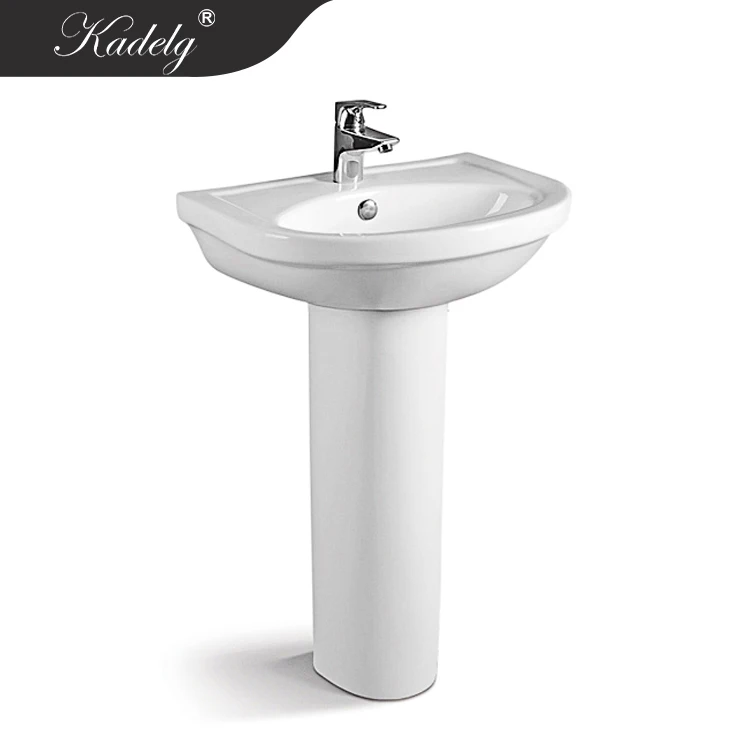 European Bathroom Two piece Ceramic Sink with Pedestal