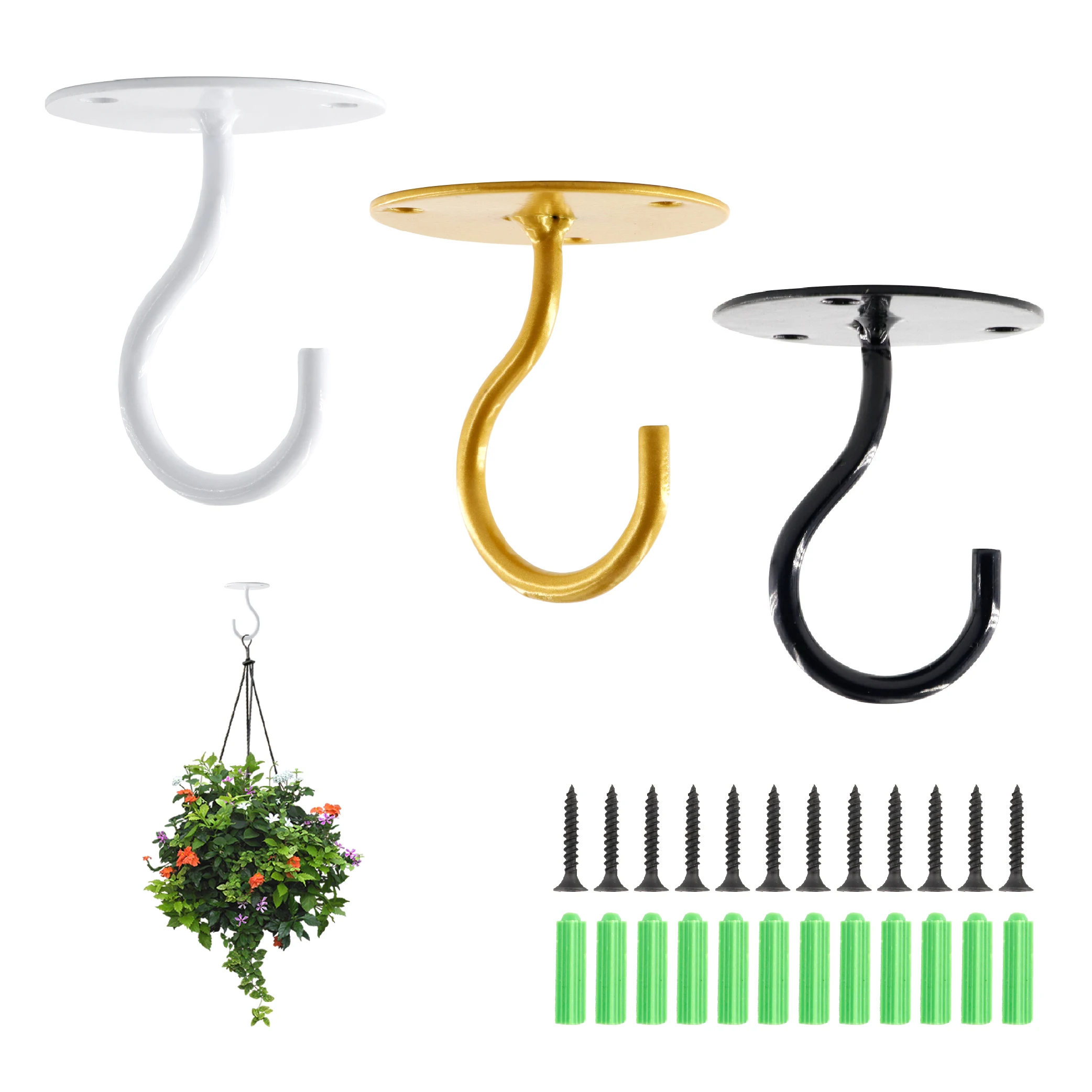 Hot Selling Sturdy Colorful Ceiling Hooks Metal Hooks and Hangers Ceiling Hanger Hook