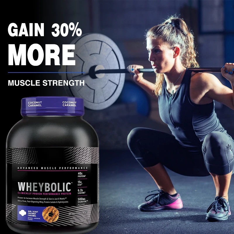 Custom Sports Supplements Serious Mass Coconut Caramel Flavor Vegan Whey Protein Powder