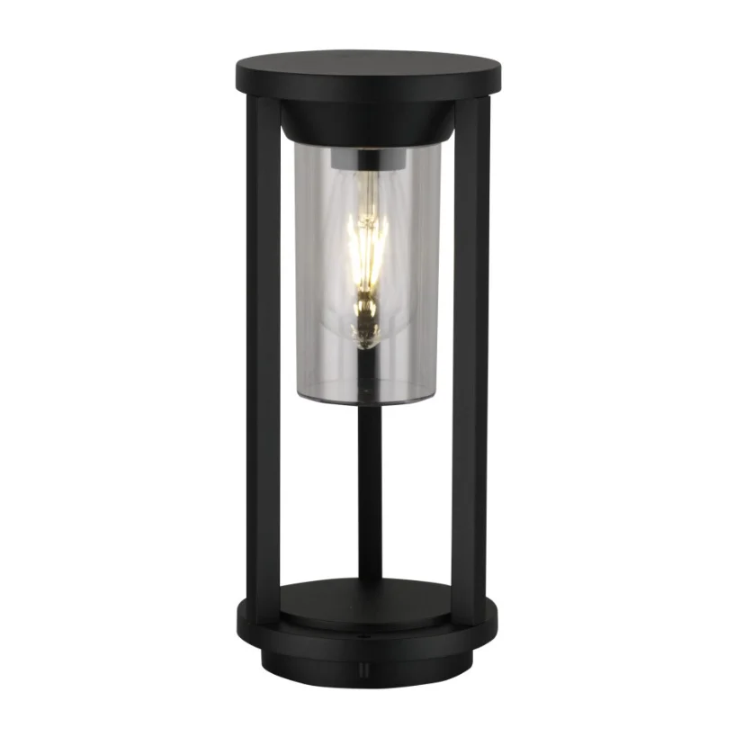 modern aluminum ip44 round pc shade outdoor landscape e27 bollard lawn light for garden