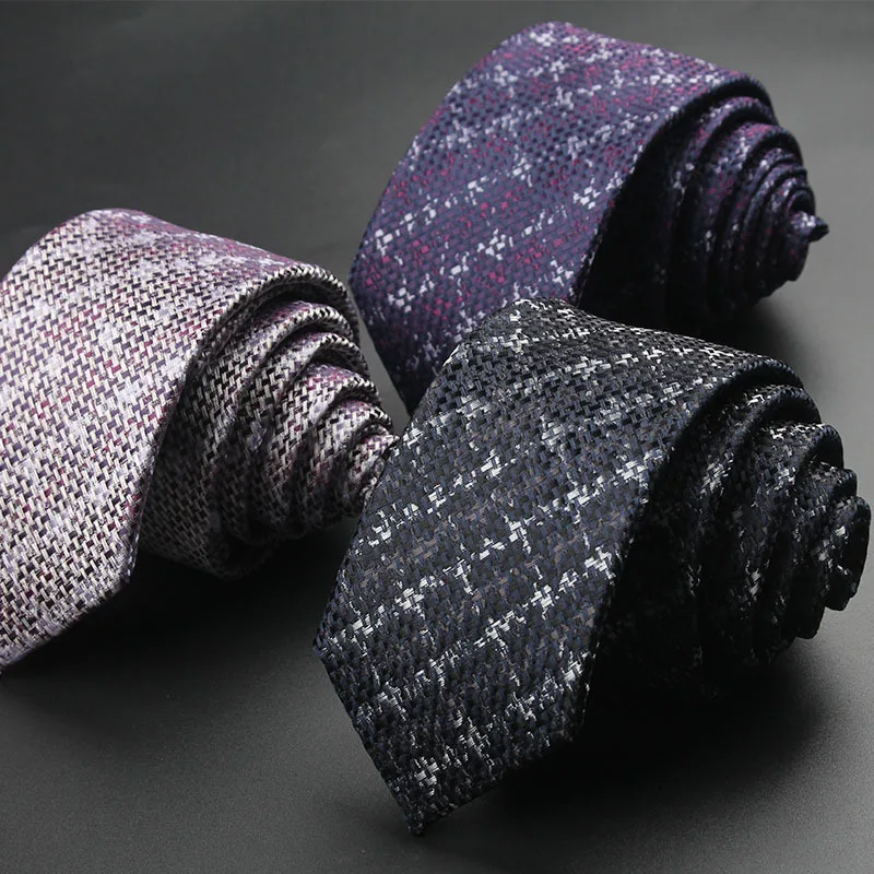 Wholesale High Quality Woven Jacquard  Small Pattern Style Polyester Blend Ties For Men