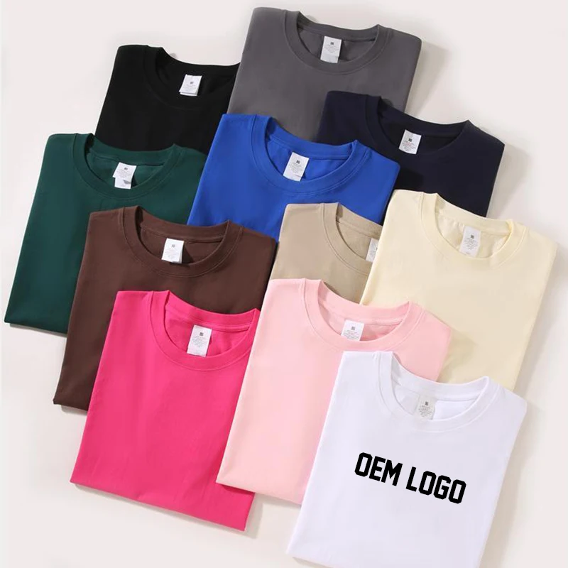 Good Quality Drop Shoulder T-Shirts Men Customization Dtg Printing Blank Hip Hop Blank Short Sleeve Tshirts Custom Men T-Shirts