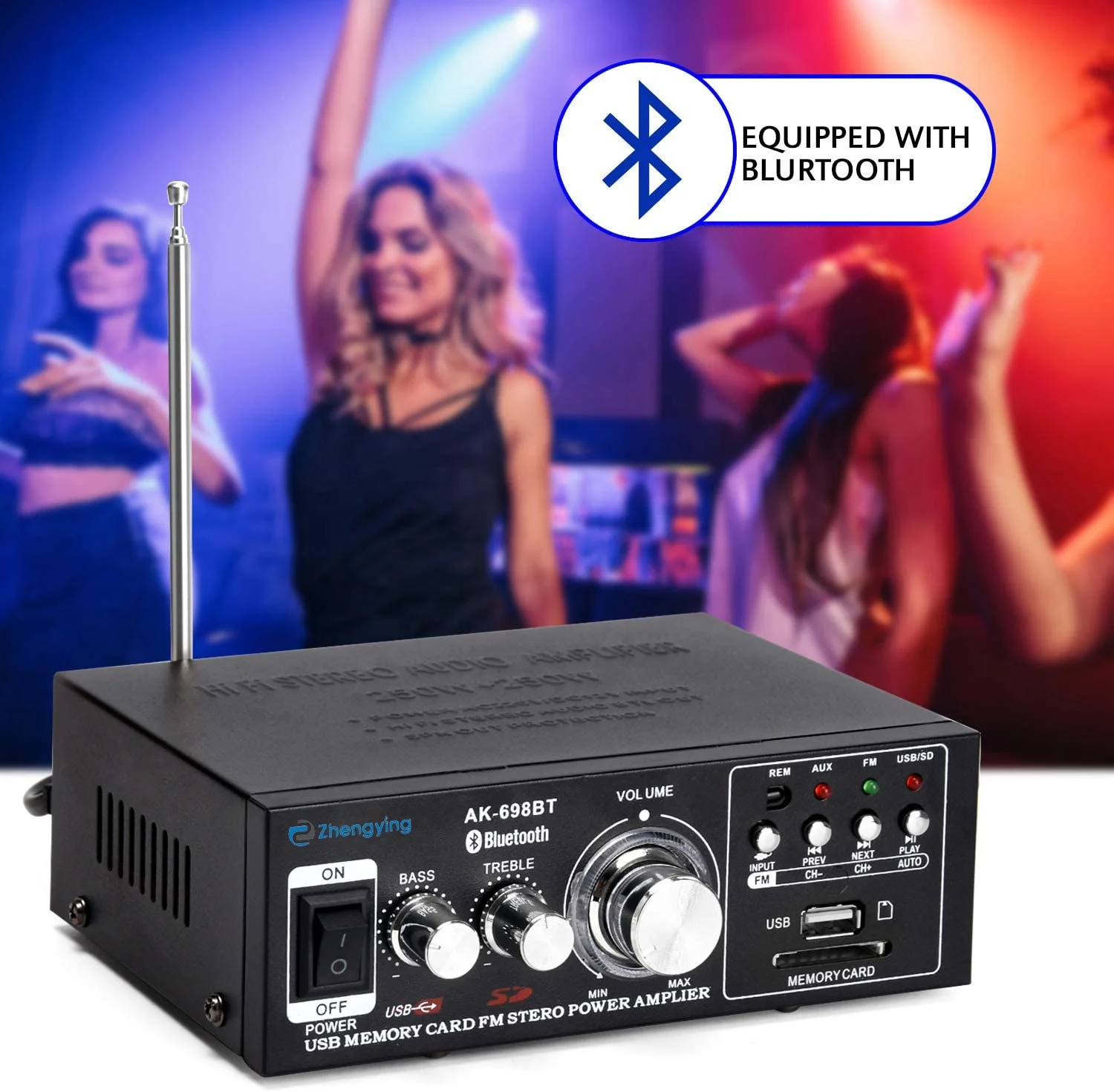 Foshang zhengying AK-698BT BT 5 0 беспроводной Hi-Fi аудио усилитель мощности 12V