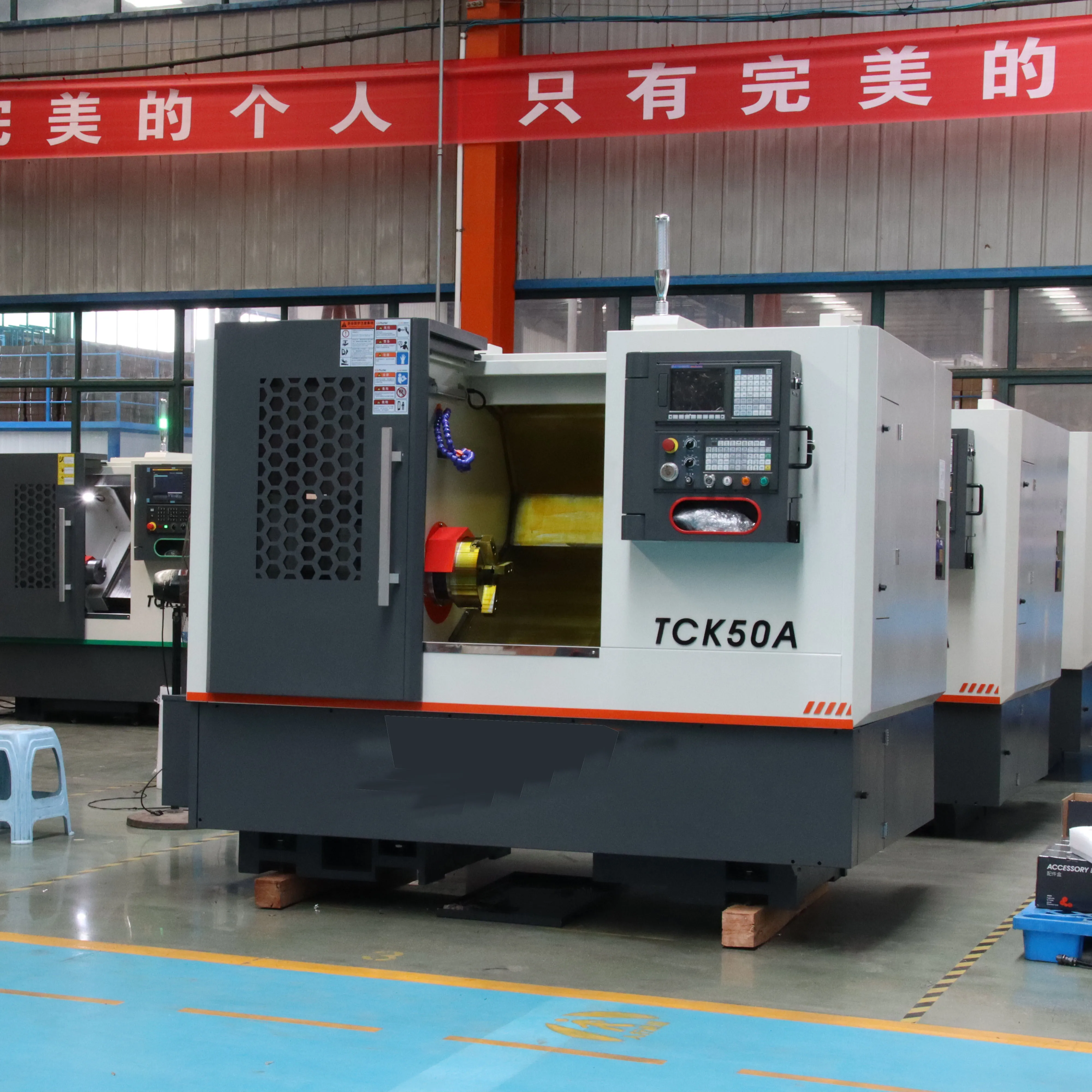 TCK50A High Quality Single Spindle Horizontal Slant Bed CNC Lathe Siemens Motor Precision Automation Equipment High Bearings