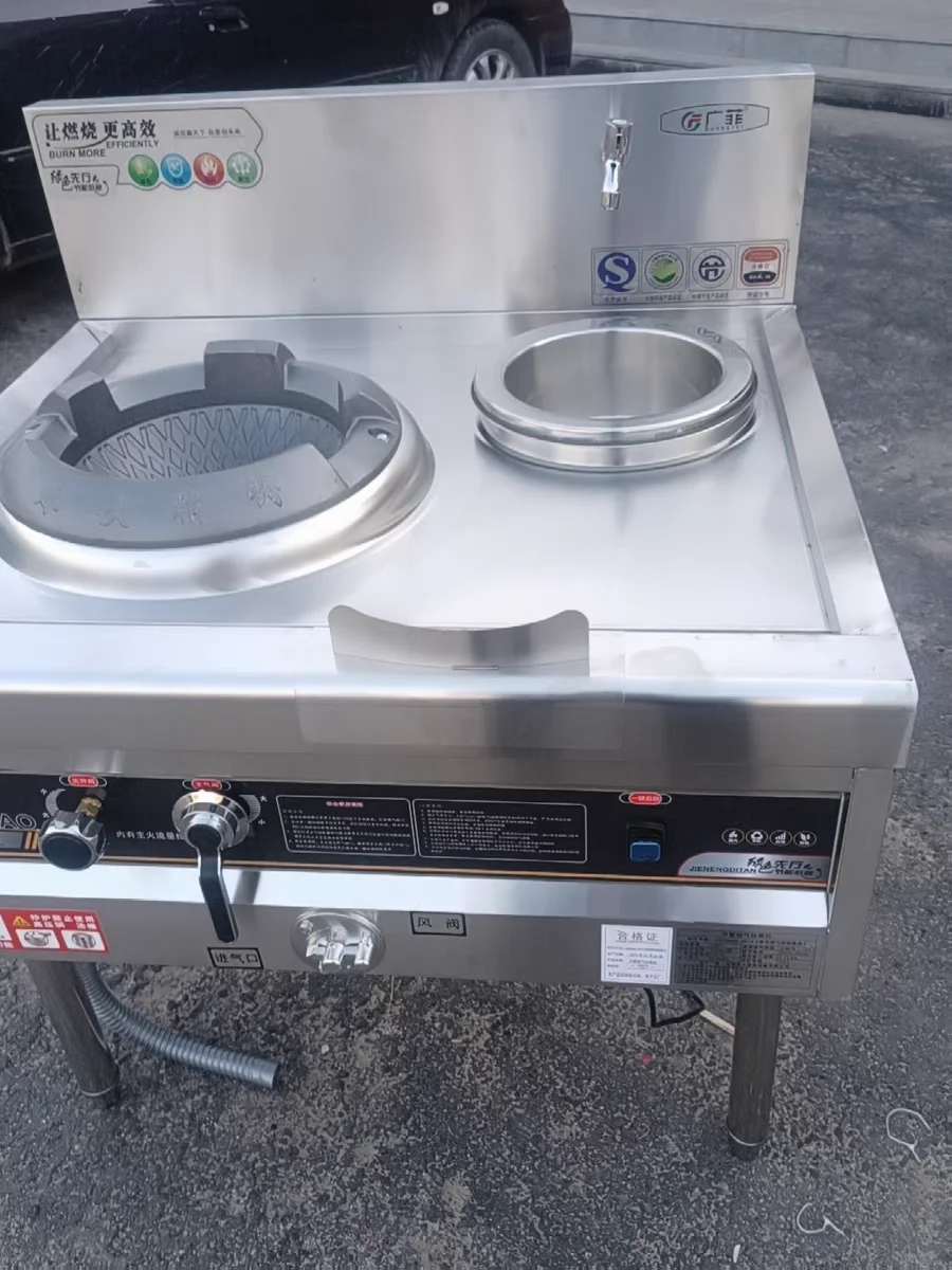 Gas Chinese wok range Kitchen Restaurant Gas Cooking stove Stainless Steel Restaurant Cooking Stove