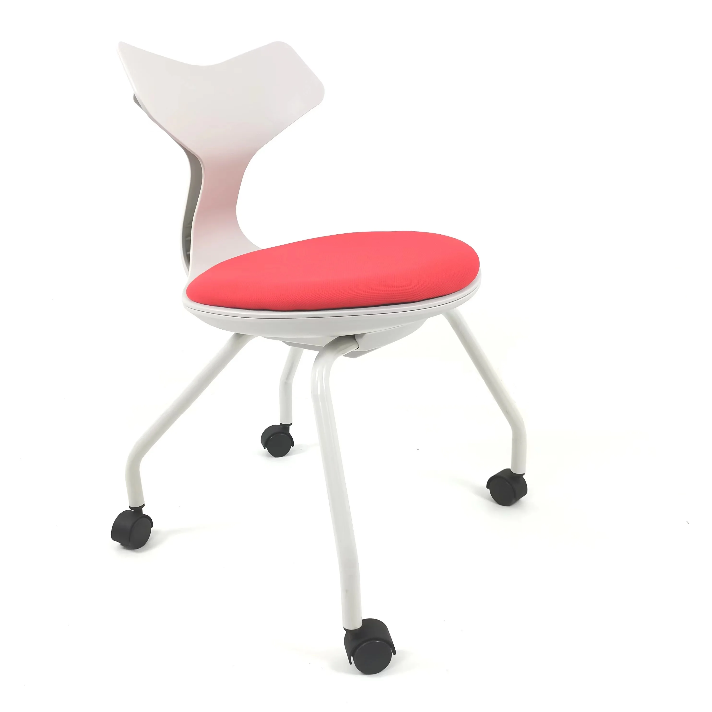 GS-G1830B-1 Soft seating pad Whale design Plastic PP armless student school chair with 4-leg base