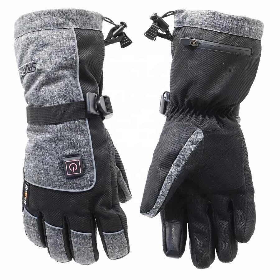 New winter outdoor ski waterproof touch-screen women and men heating gloves heat resistant gloves