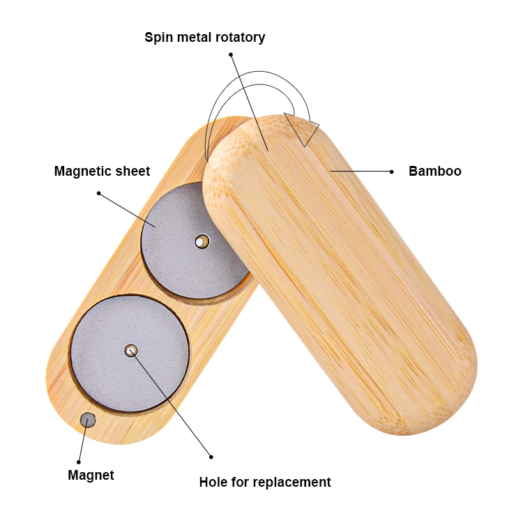 Empty  Bamboo Box Powder Compact Multi-color Eyeshadow Case Container Blush Box