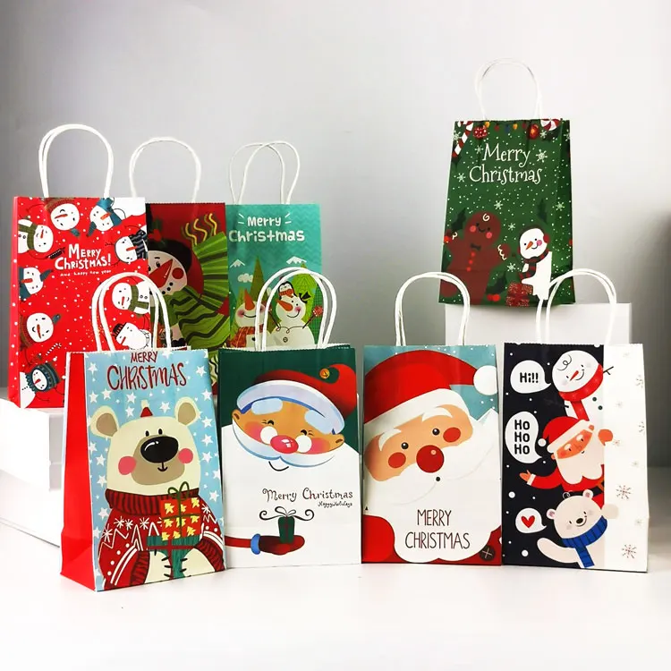 Custom Printing Your Own Logo Fashion Paper Bags Shopping Birthday Gift Christmas Party Coated Paper Sturdy Paper Carrier Bags