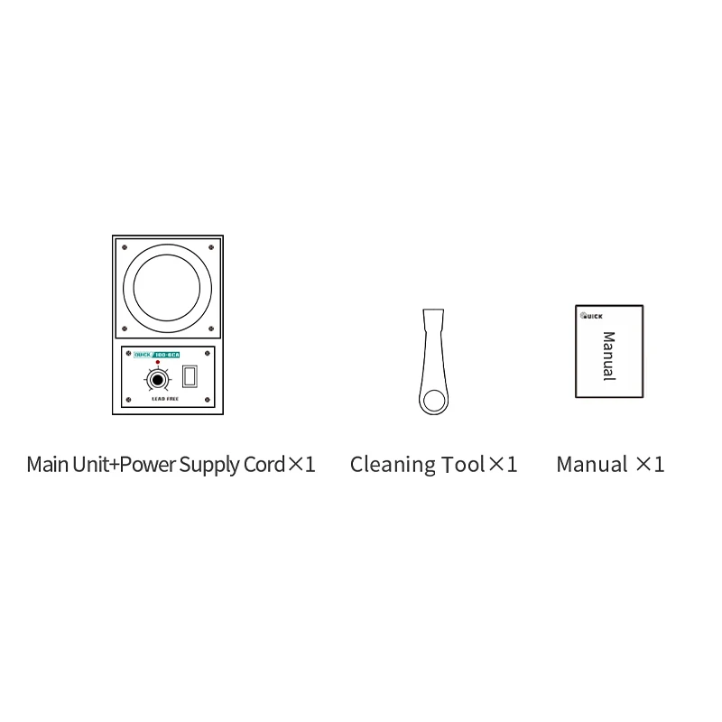Quick 100-6CA mini wave soldering pot 400w lead free desoldering tool high temp resistant solder bar tinning pot