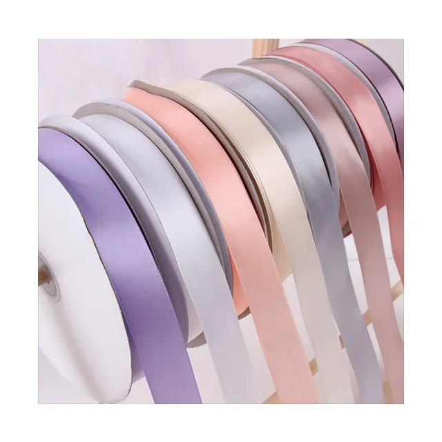 Ammy  2.5cm Polyester Ribbon 91m Plain High Quality Polyester  Flower Packaging Material Gift Ribbon