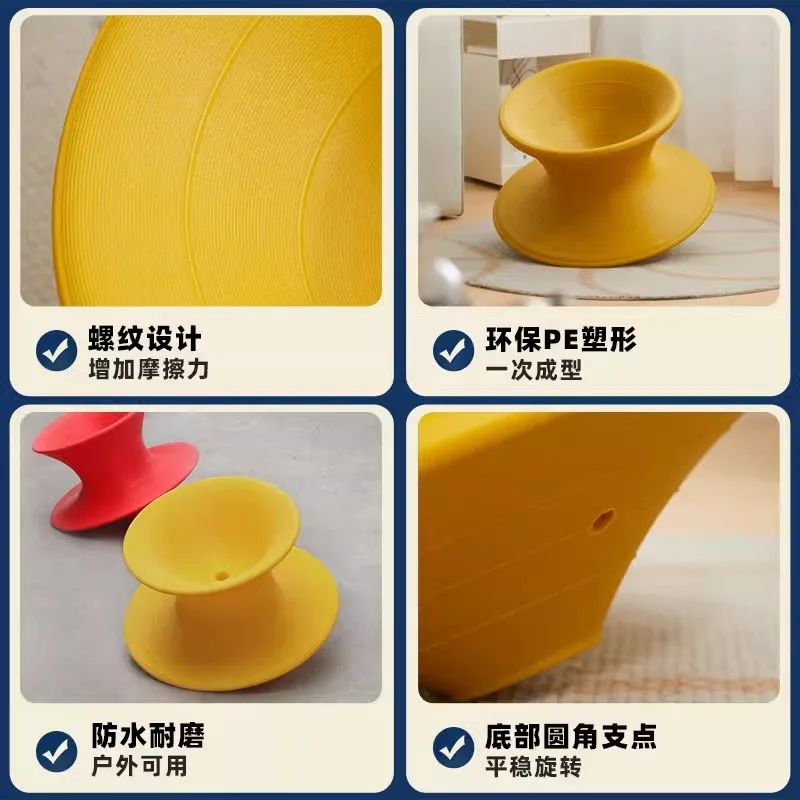 Modern simple creative design living room furniture set environmental protection PE material living room rotating leisure chair