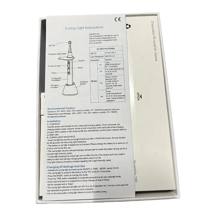 ZOGEAR  CL-Q7 1s wide spectrum LED curing light,teeth filling lamp,resin curing machine