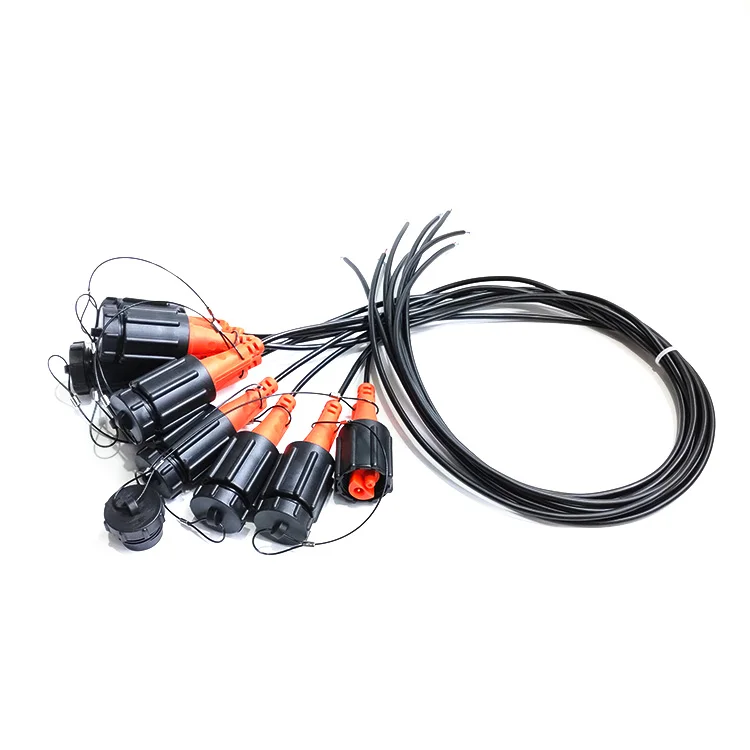 China factory price KCK Screw Fit Male Connector with leader in cable 1 meter geophone 408 connector