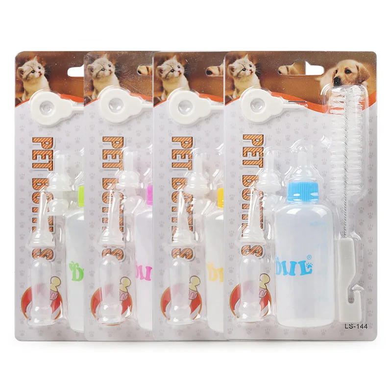 Pet Bottle Kit Pet Nursing Bottle Kit Replaceable Teat Mini Teat for Newborn Small  Animals  Cat Feeding Bottle Feeding Tool