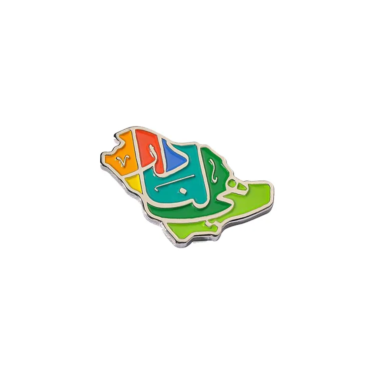 Customized Enamel UAE United Arab Emirates Flag Map National Day Lapel Pin Custom Logo UAE Abu Dhabi Celebration Badge Brooch