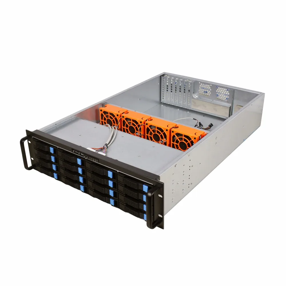3u server chassis 19inch rack case 16bays rackmount chassis ATX  nas storage case
