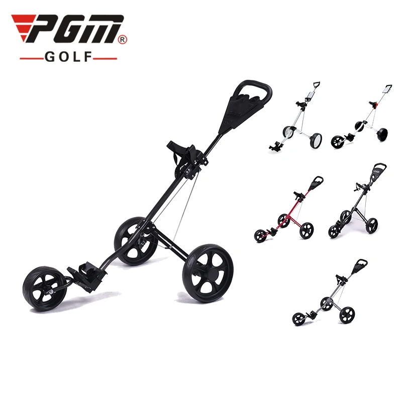 PGM high degree golf cart bag trolley push light weight three wheel golf trolley