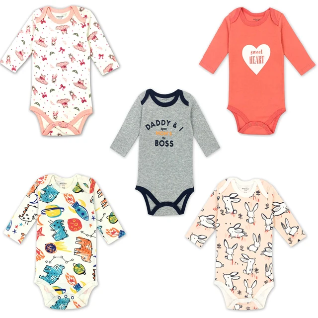 
Factory Price Organic Cotton Newborns Baby Bodysuit Rompers Baby Clothes 