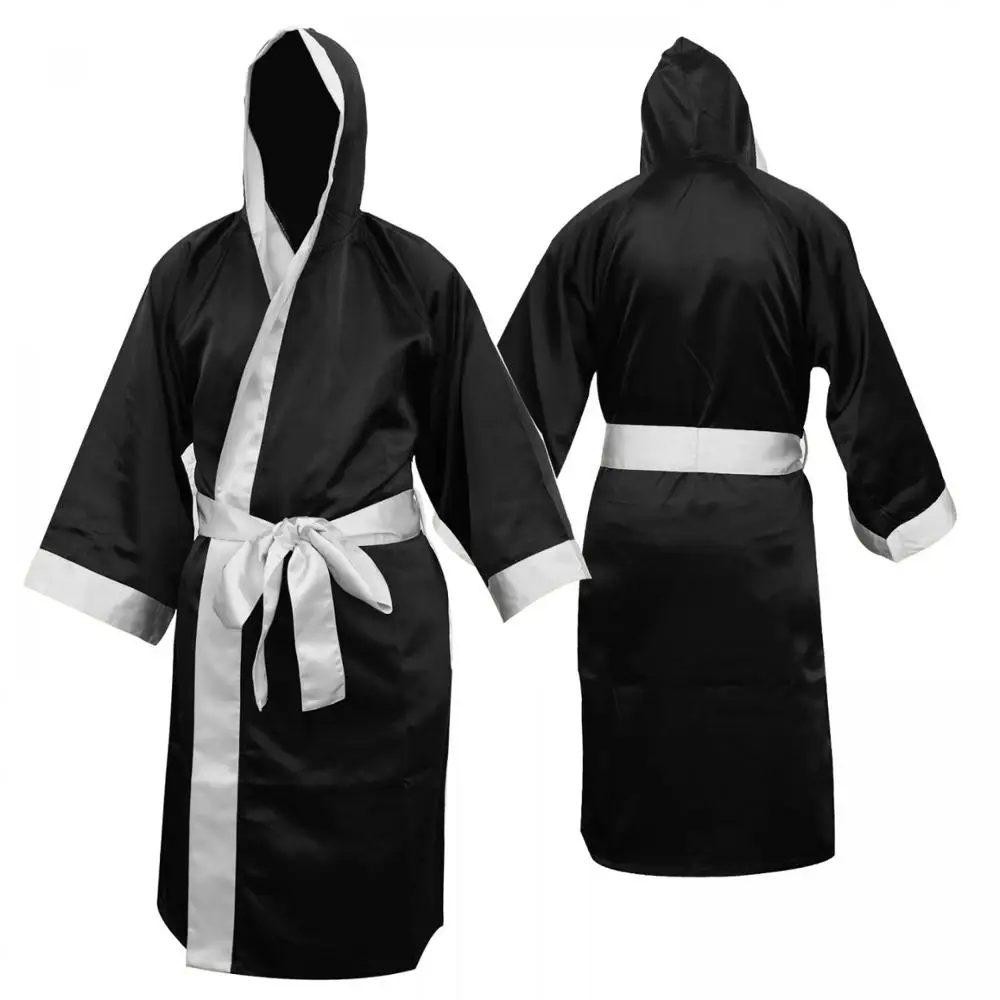 
ActEarlier Boxing Sports Wear Custom logo red blue white black boxing robe with hood 