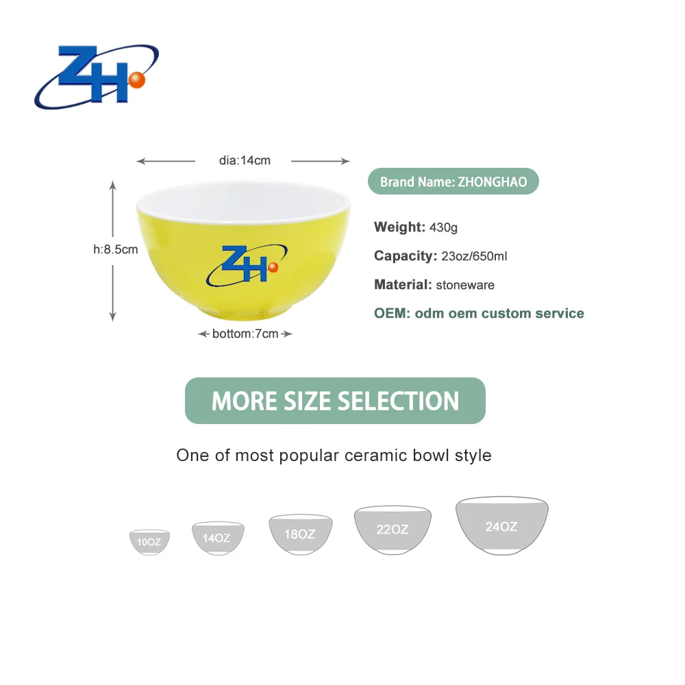 wholesale custom ceramic tableware set home creative two-tone color ceramic big fruit bowl