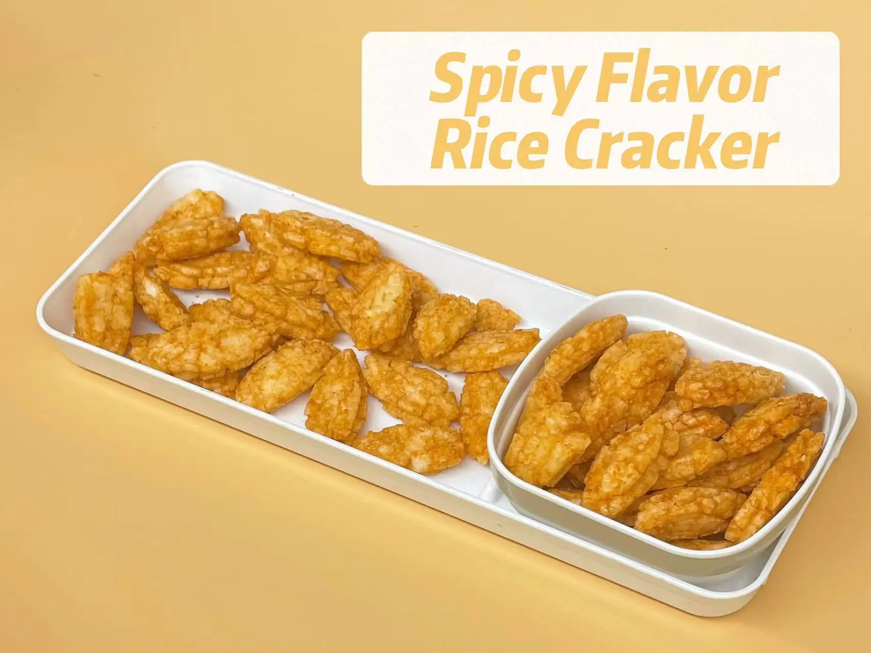Crispy Rice Crackers Seaweed Curry Chili Black Pepper Flavor Snack Fried Rice Cracker