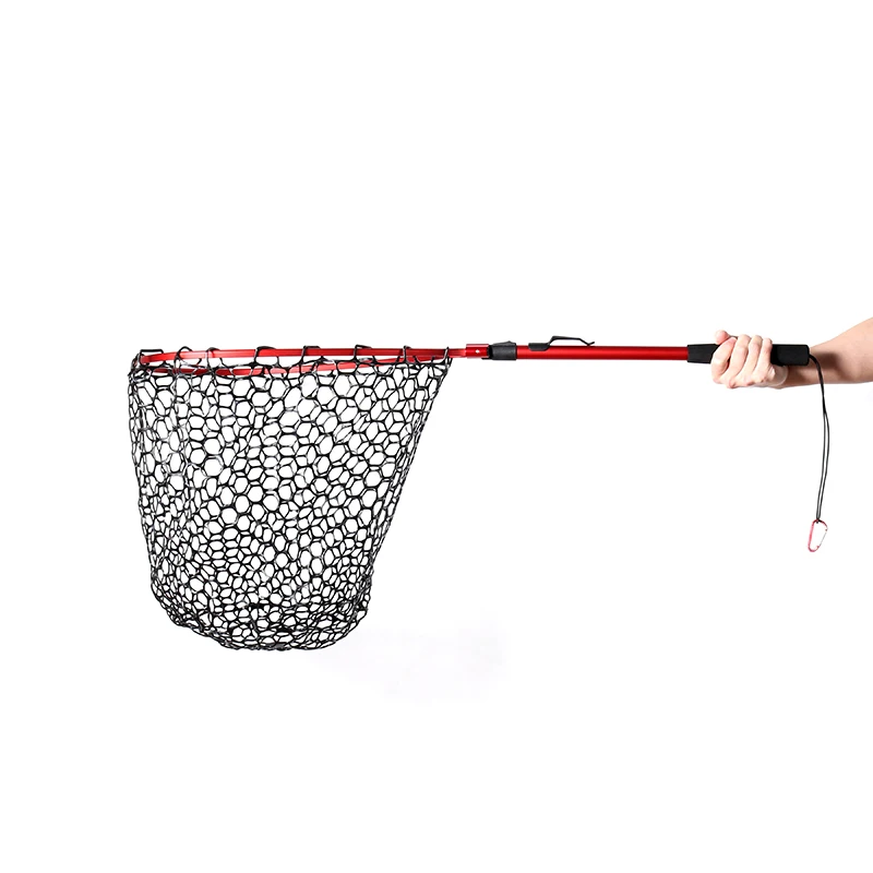 China Factory EVA Handle Aluminum Alloy Foldable Fishing Landing Mesh Net