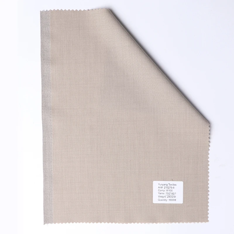 Merino Wool Fabric Pure Wool Suiting Fabric Solid Wool Twill Suit Fabric