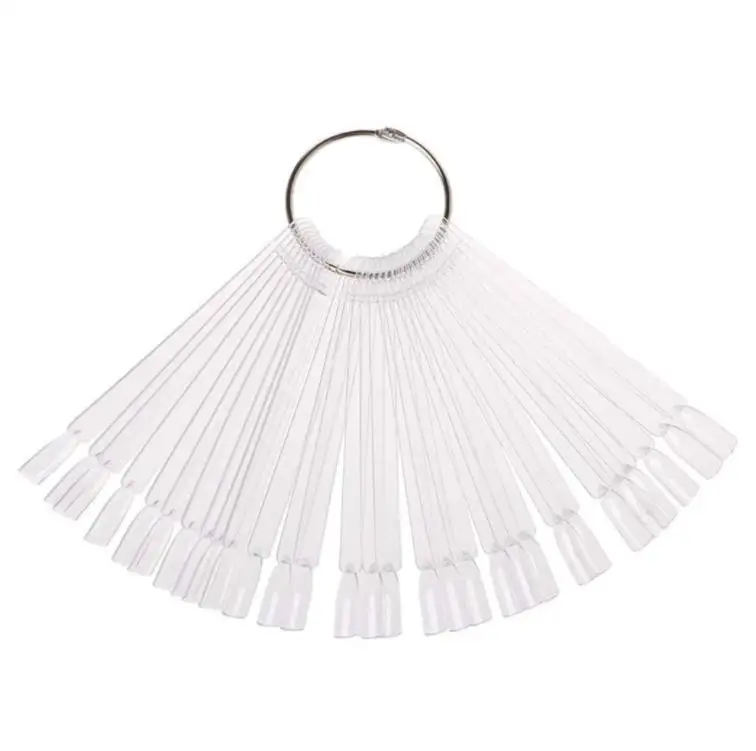 Ring Clear Nail Swatch Sticks  False Sample Sticks Practice Color Display Nail Transparent Polish Board