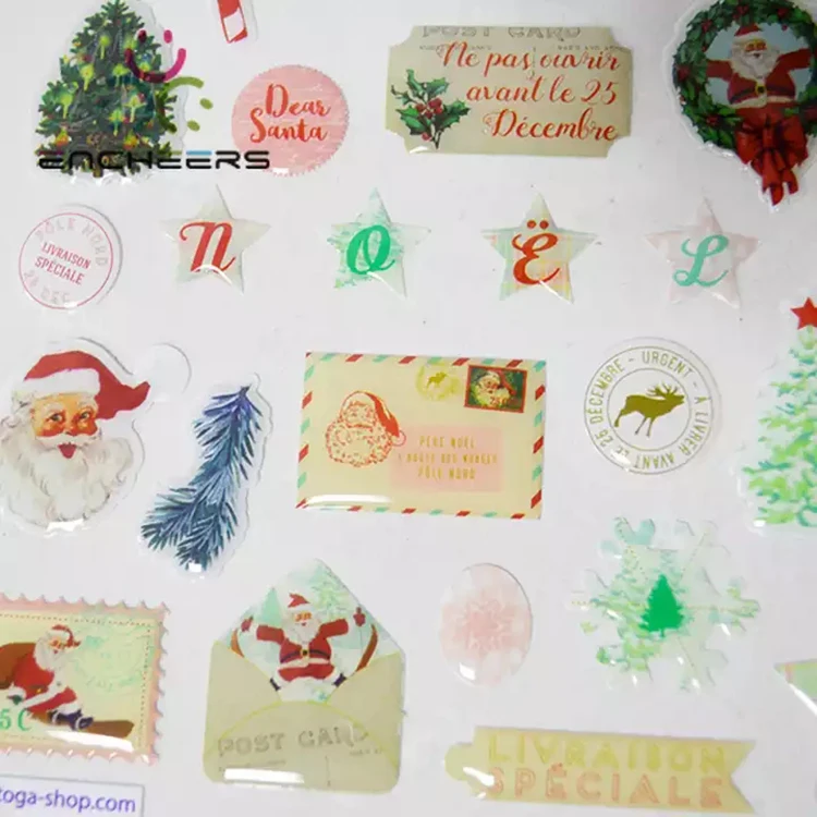 Fashion Cartoon Epoxy Rein Sticker For Promotion