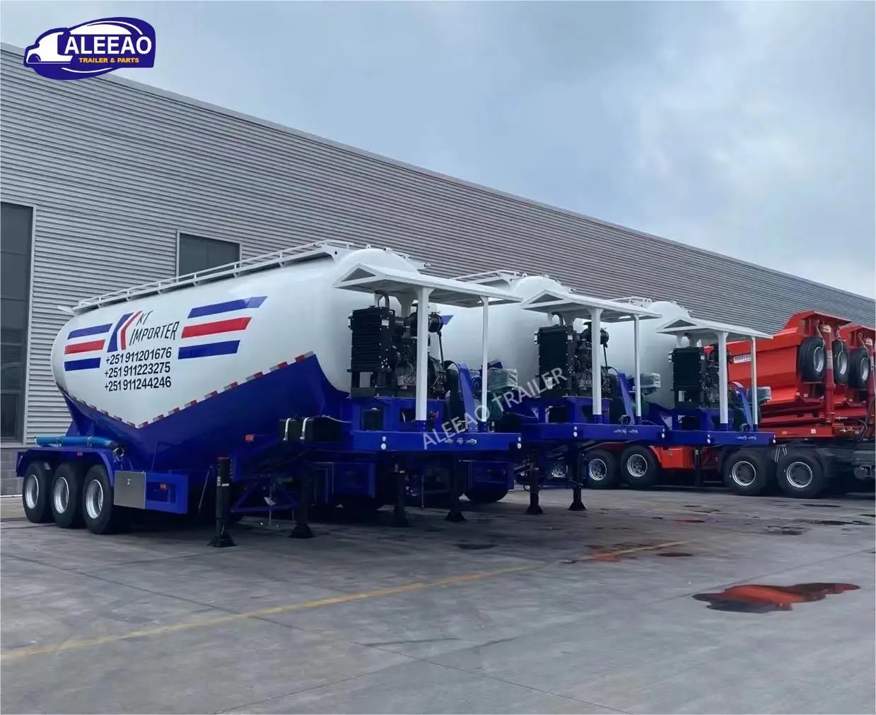 ALEEAO 3/4 оси 60/45cbm цемент-танкер трейлер цементные цистерны трейлеры сухие полуприцепы