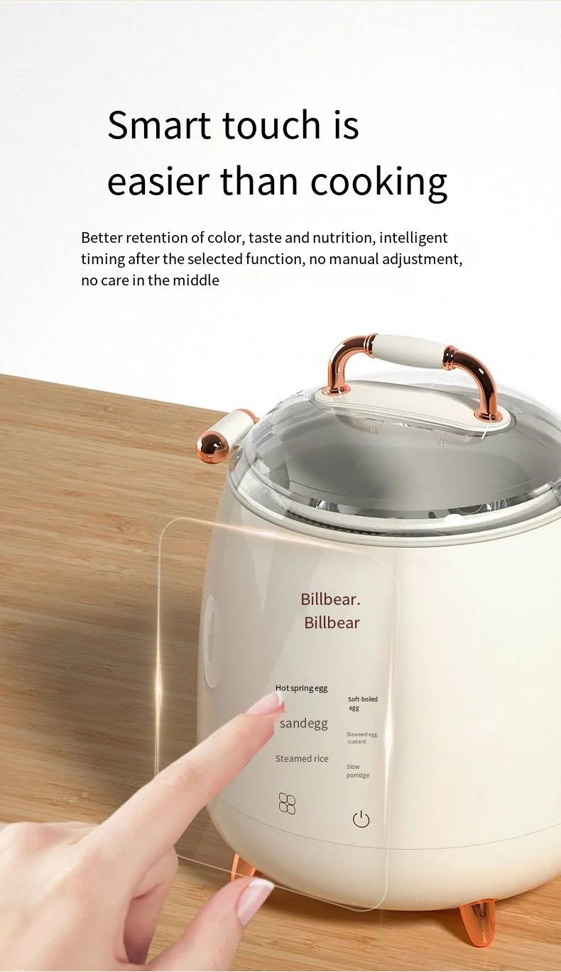 Automatic Mini Egg Cooker Steamer Stainless Steel Plastic Housing Developed for Household Use in Japan Kitchen Cooking Tool