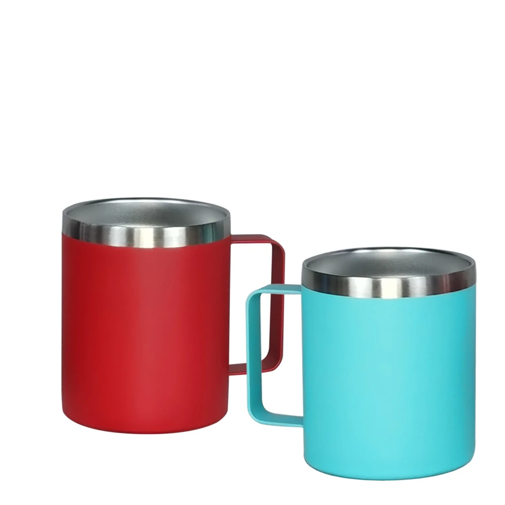 14oz Stainless Steel Travel Tumbler Insulated Coffee  mug Custom Logo Wine Cup Blank Vacuum Coffee Mug With Handle