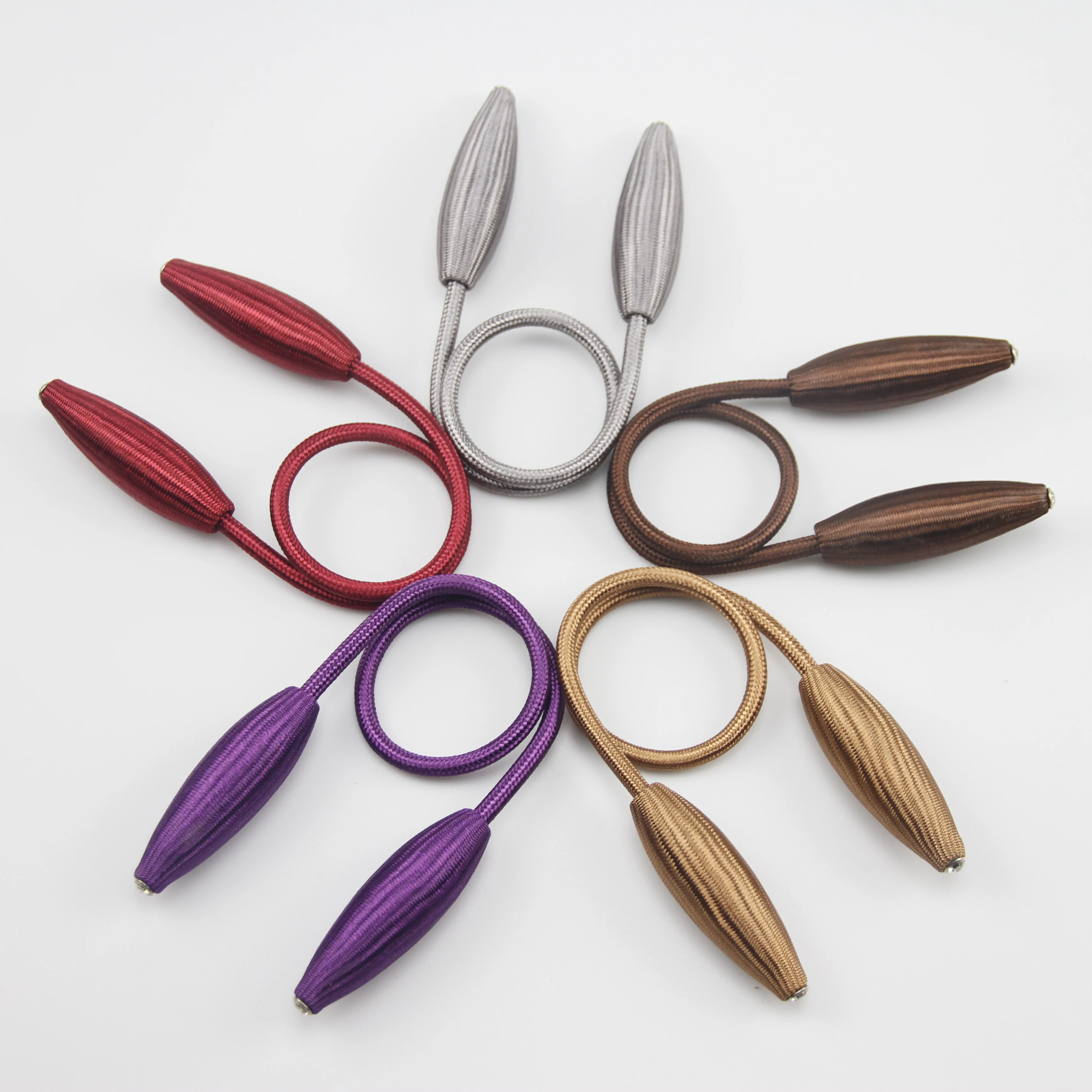 
2 Pack Curtain Buckle Tiebacks Window Curtain Holdbacks Home Office Decorative Drapery Rope Holdbacks for Curtains 