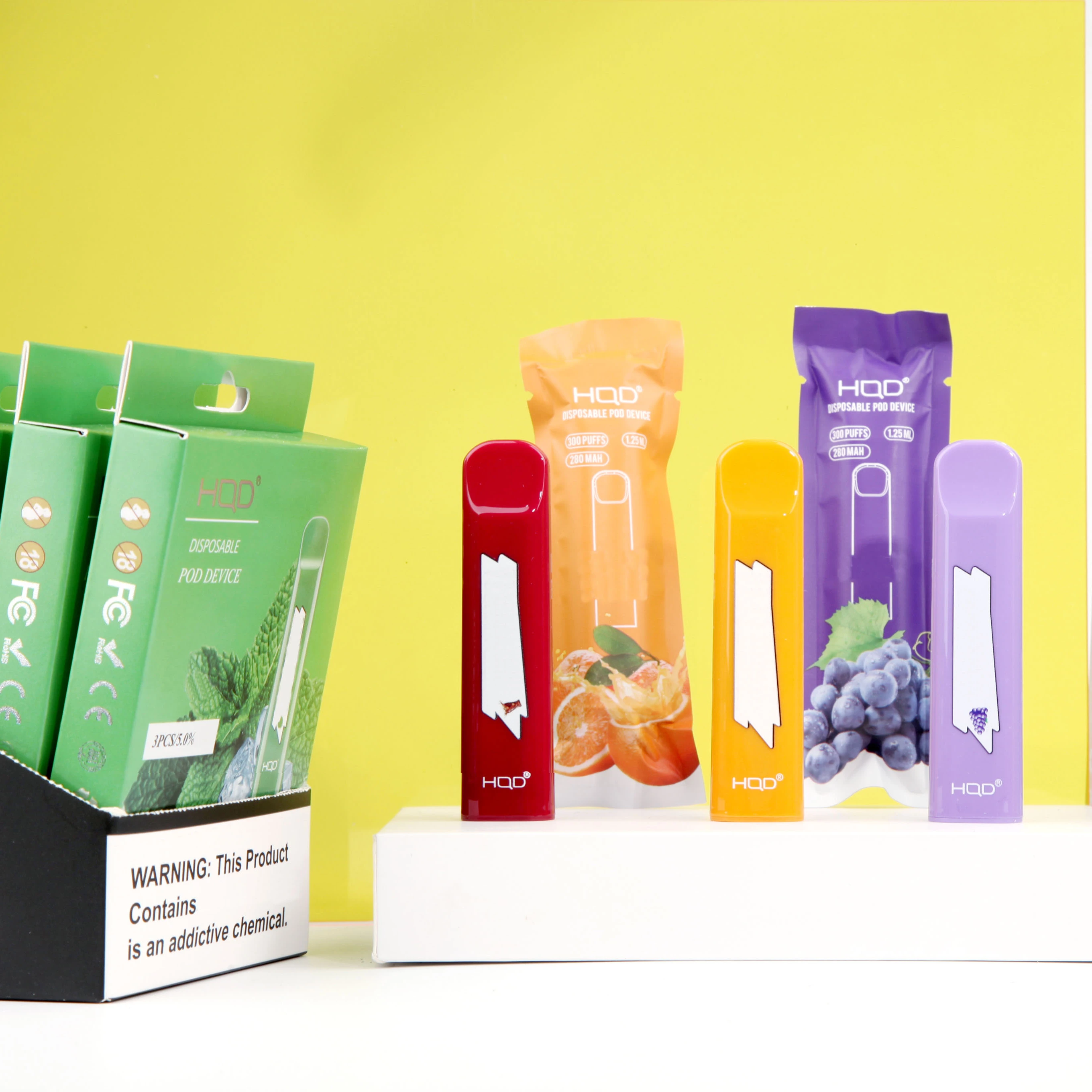 100% Original HQD Cuvie more than 300pfs pod vape device many different 280mAh colors fast shipping