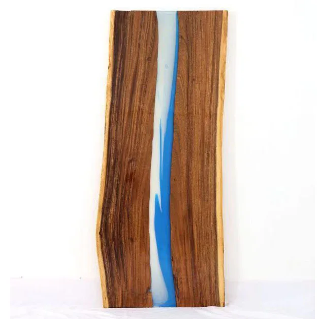 Beauty Blue Ocean Solid Walnut Wood Slab River Dining Epoxy Resin Table