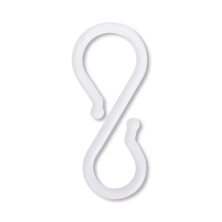 Cheap price s shape hanger cloth hooks wholesale plastic s hooks for hanging sundries
