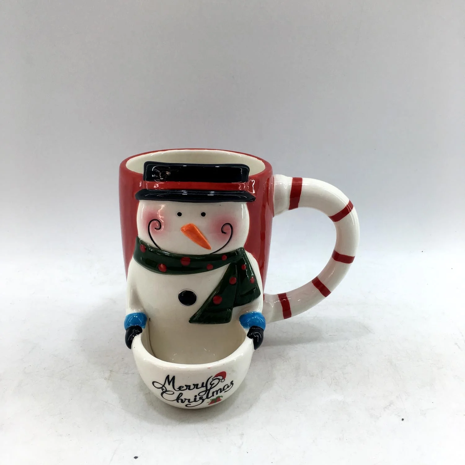 Christmas coffee mugs with cookie holder