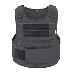 BY Wholesale Hot Sale Adjustable Concealable Carrier Plate IIIA To IV Level Body Armor Black Bullet Proof Vest