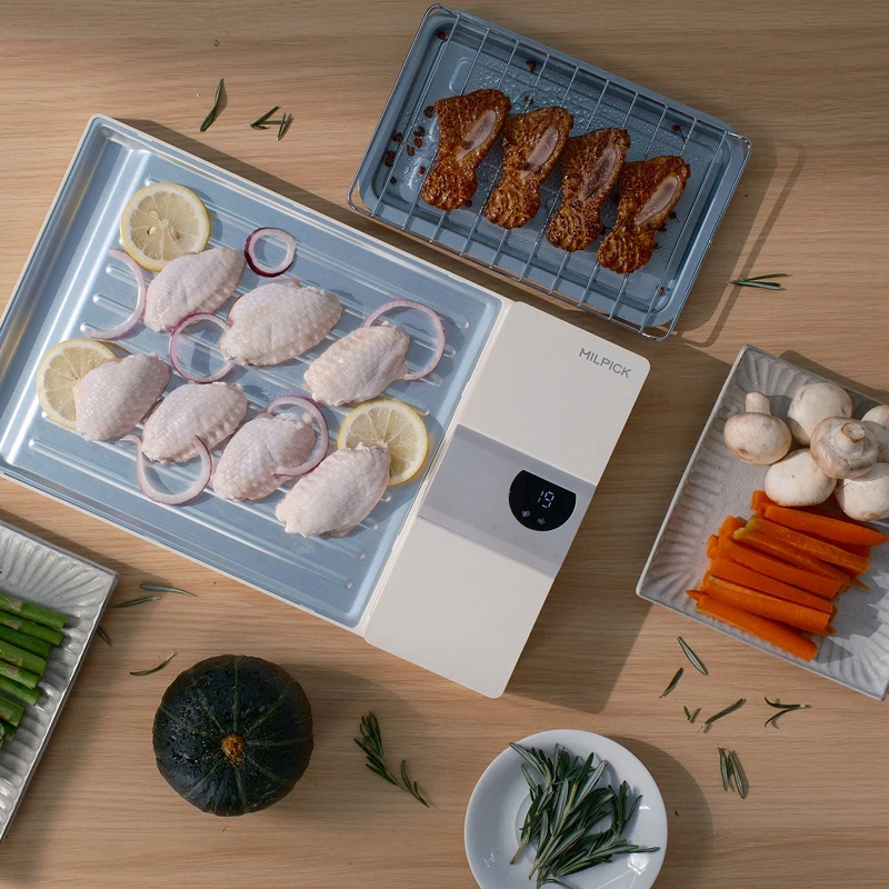 High speed silent low noise kitchen thawing plate board fast defrost tray for frozen food meat fish