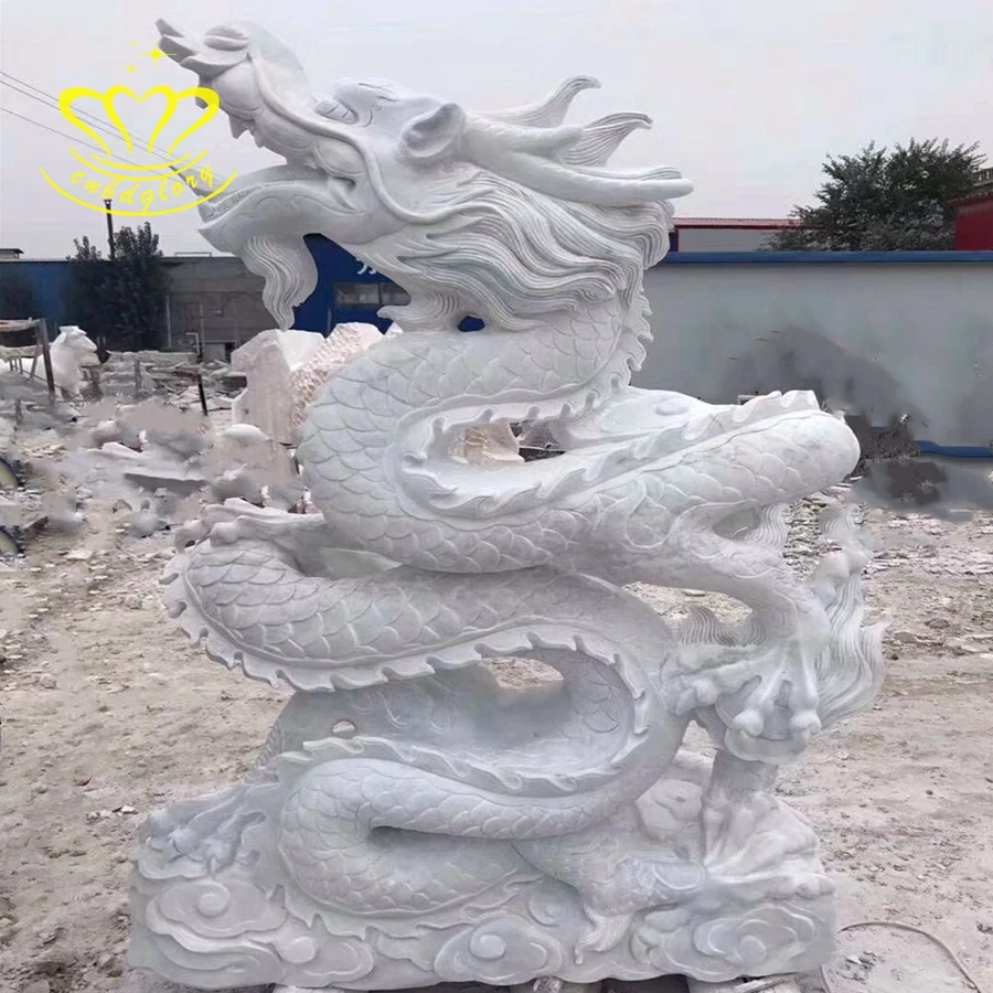 Открытый Сад орнамент скульптура черный мрамор китайский дракон статуи