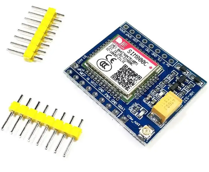 Электронная Печатная плата 5 в 3 В gsm sim800c GPRS модуль TTL макетная IPEX с синими зубьями TTS STM32 для
